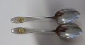 Suojeluskunta hopealusikat, 2 kpl vuodelta 1929 / Civil guard silver spoon pair from 1929 - Nro 6861